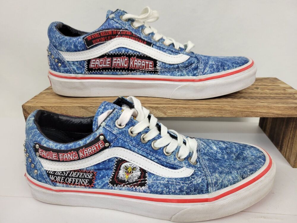 Vans Old Skool Cobra Kai Unisex M 8 / W 9.5 Blue Eagle Fang Karate More Offense